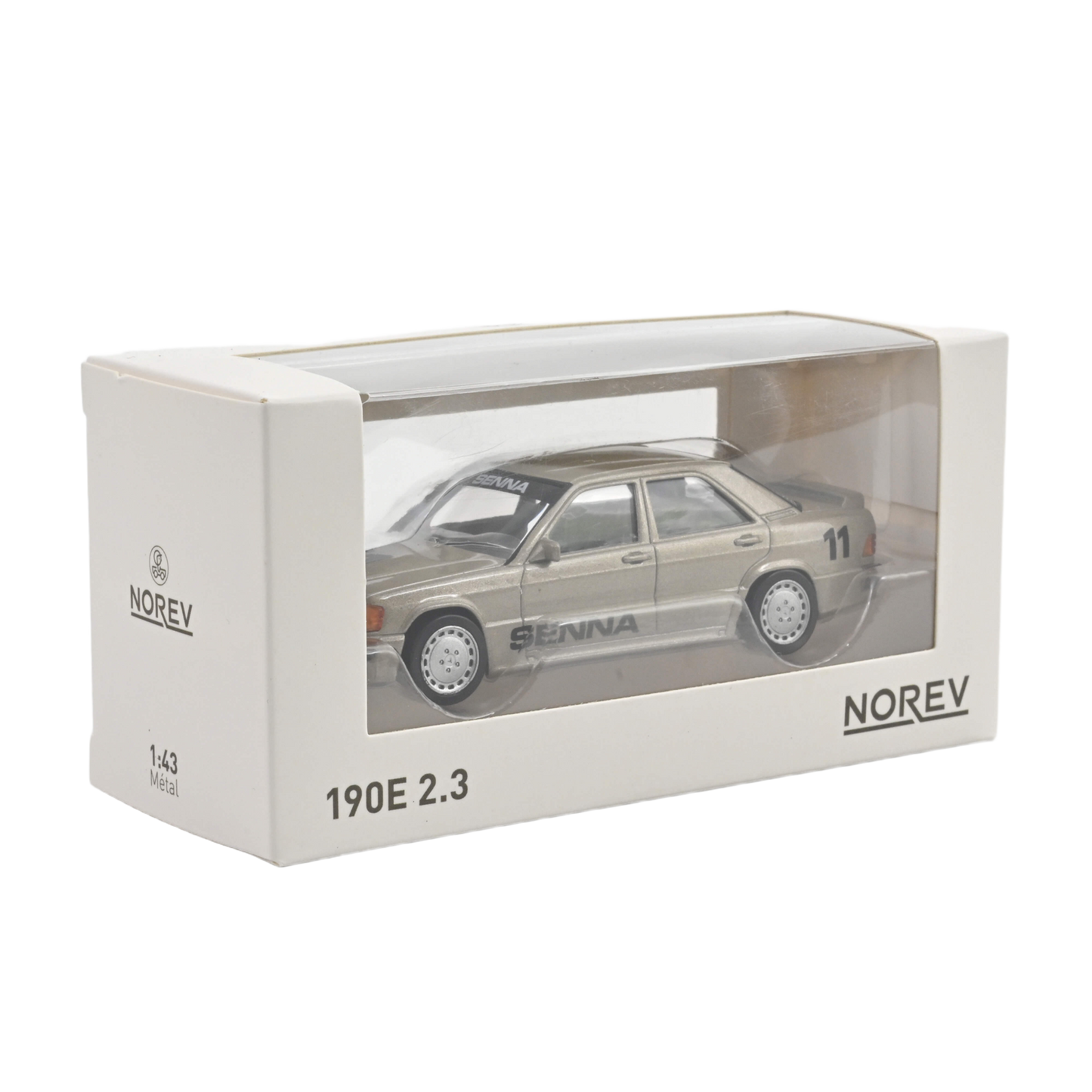 Mercedes 190E 2.3 1:43 Norev – Model af den ikoniske Mercedes 190E 2.3 i 1:43.