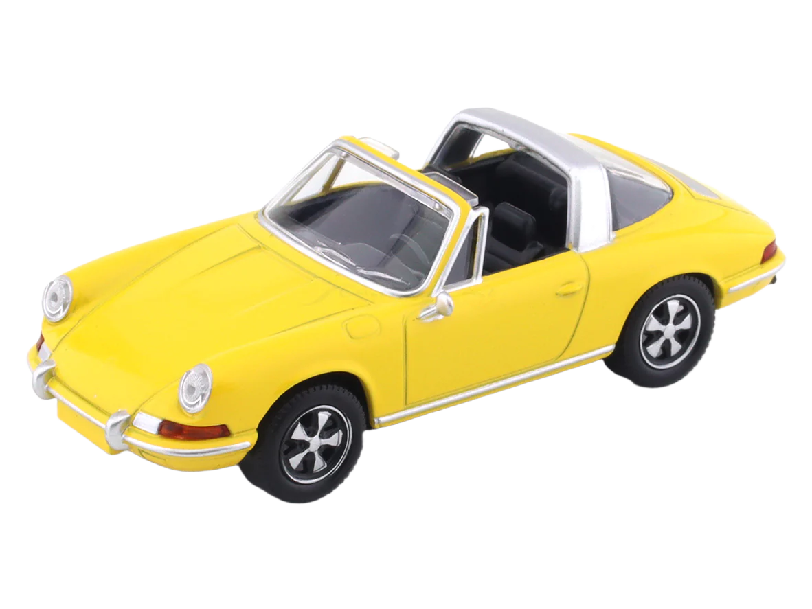 Porsche 911 Targa 1969 1:43 – Miniaturemodel i skala 1:43 af den klassiske Porsche 911 Targa fra 1969. Flot gengivelse med tidstypiske detaljer og ikonisk targa-tag. Perfekt til samlere og Porsche-entusiaster.