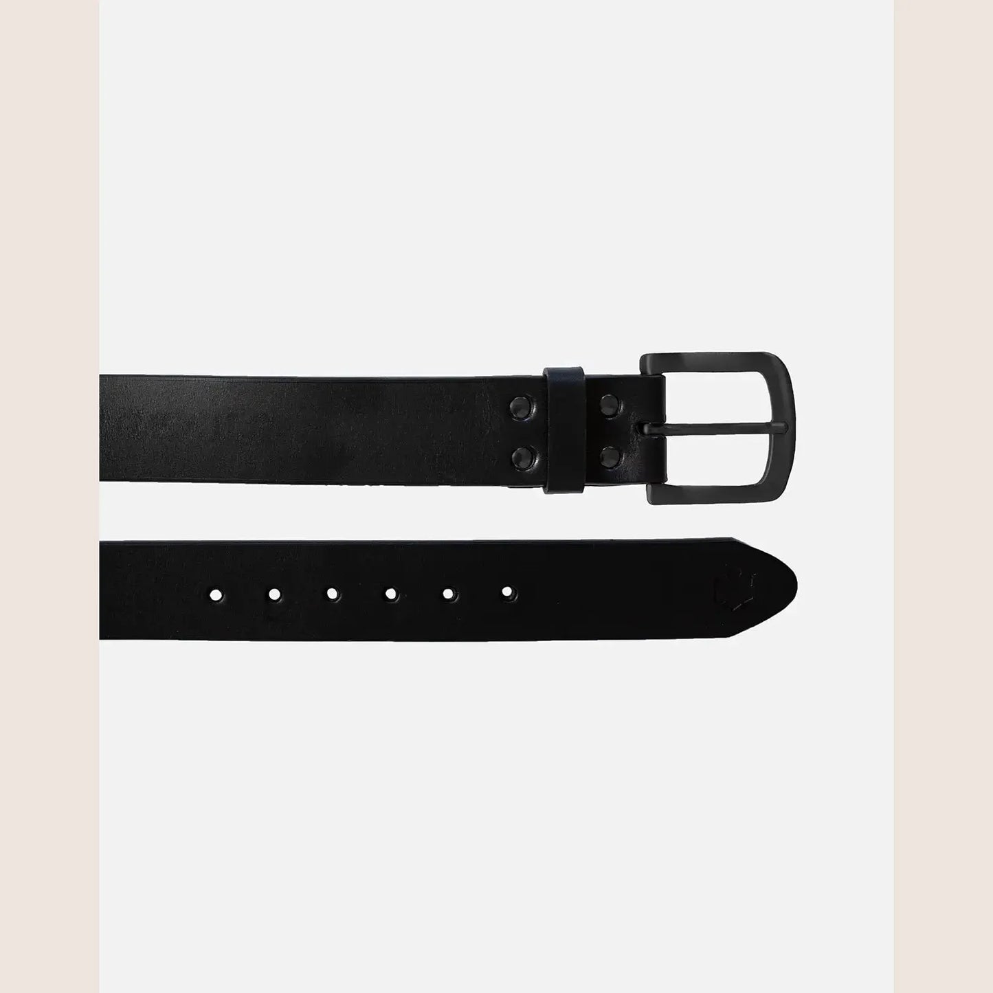 BUCKINGHAM GRAND BELT GOLD - Black - Elegant Buckingham Grand læderbælte i sort med gulddetaljer