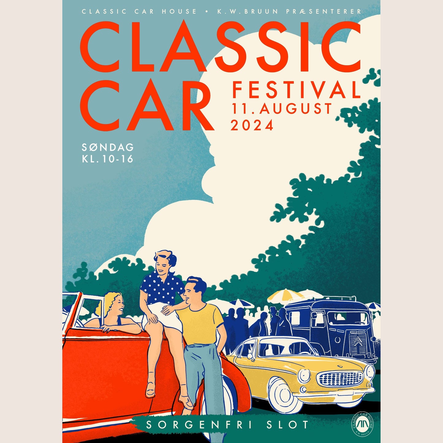 Classic Car Festival 2024 Plakat – Officiel plakat for Classic Car Festival 2024.