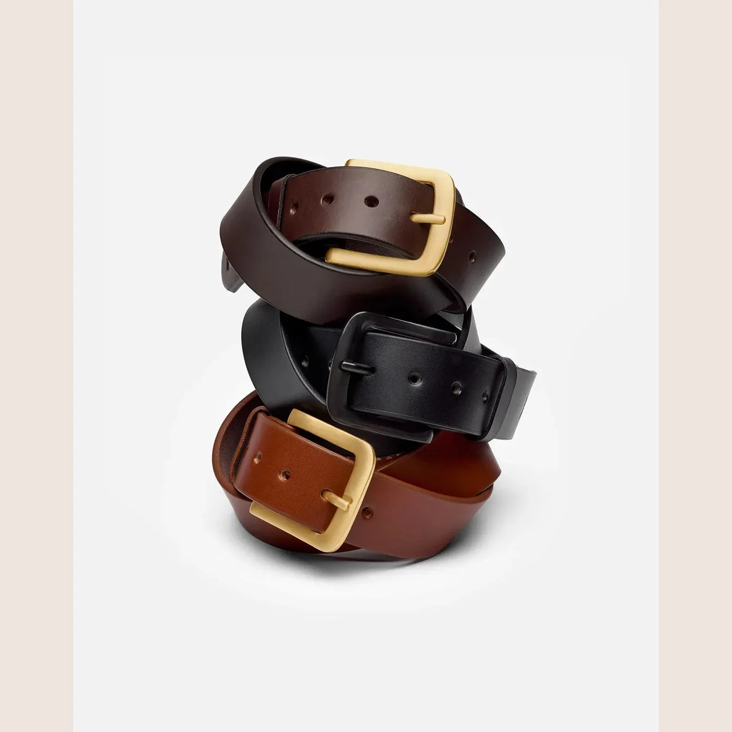 BUCKINGHAM GRAND BELT GOLD - Black - Elegant Buckingham Grand læderbælte i sort med gulddetaljer.