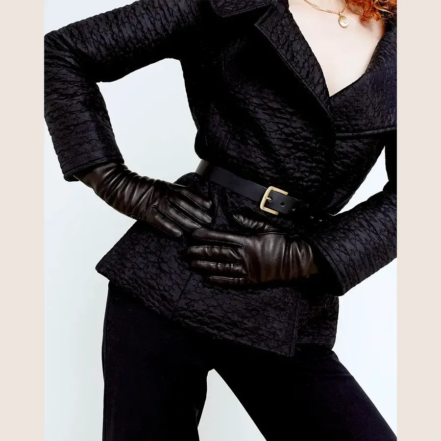 BUCKINGHAM BELT GOLD - Brown - Elegant brunt læderbælte med guldspænde, ideelt til at fuldende et klassisk look.