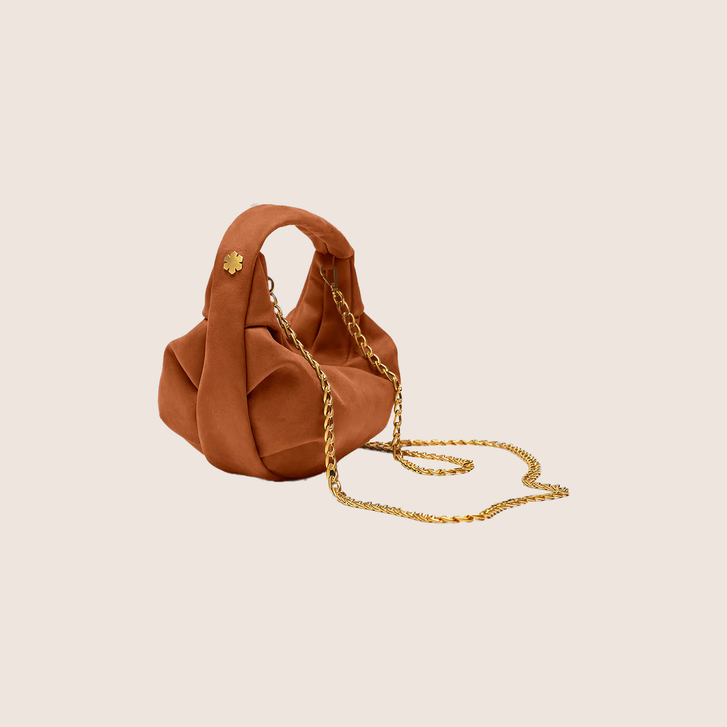 SWAN BAG MINI - CARAMEL - Caramel - Lækker mini Swan taske i karamel, ideel til et elegant og stilfuldt look.