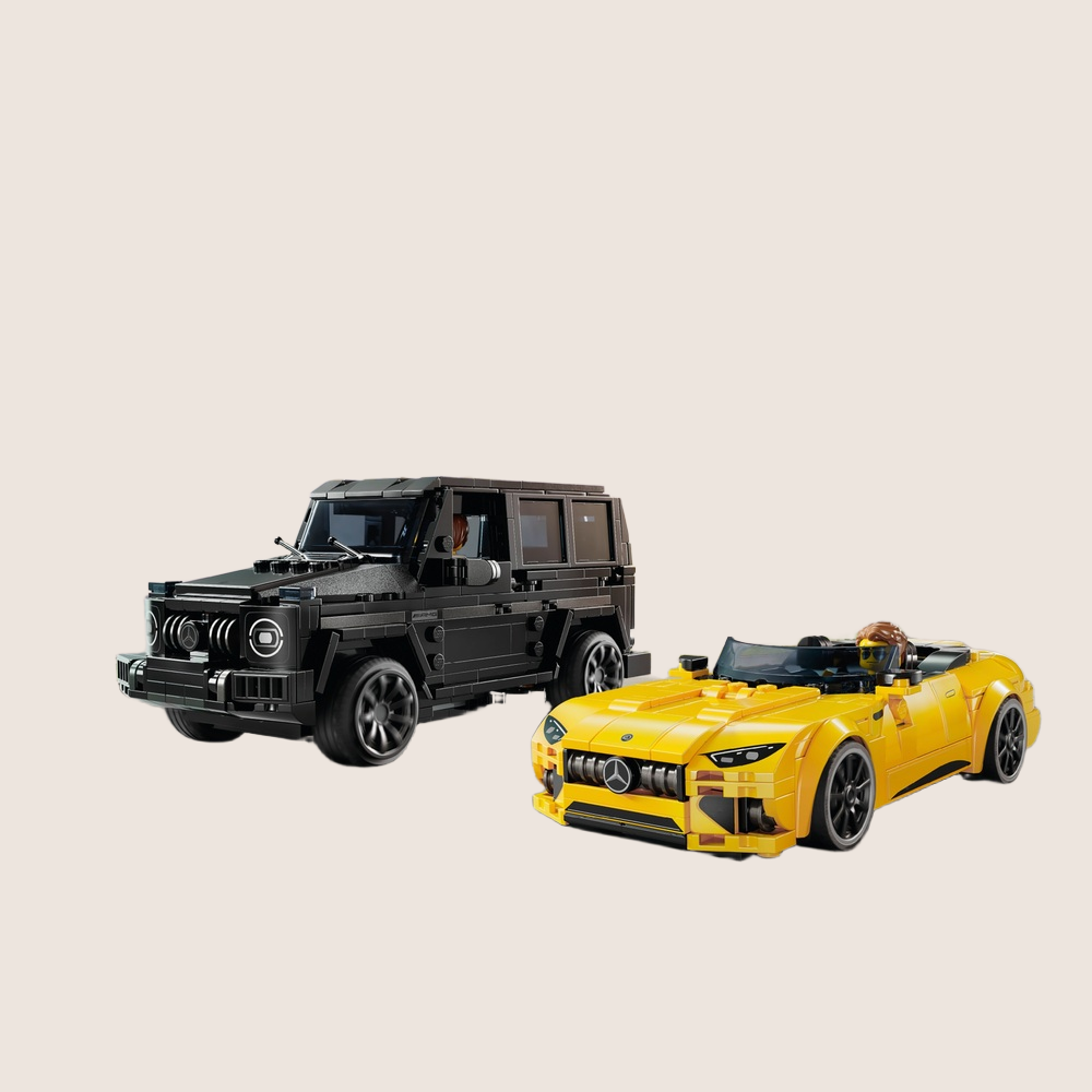 Speed Champions - Mercedes G63, SL63 AMG – LEGO Speed Champions sæt med Mercedes G63 og SL63 AMG.