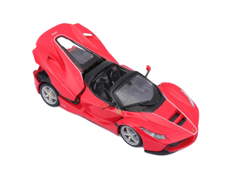 Bburago Ferrari LaFerrari Aperta 1:24 bilmodel i rød med detaljeret design og autentisk Ferrari-stil