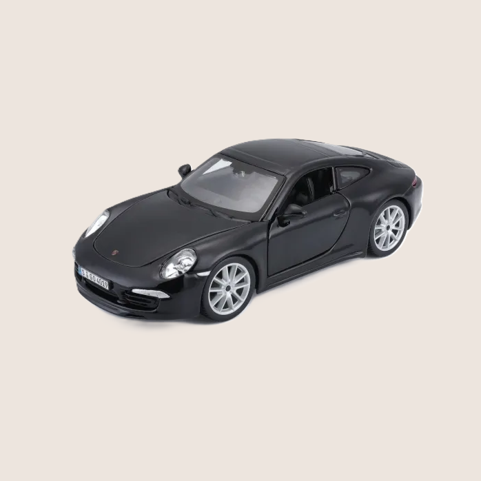 Bburago Porsche 911 Carrera S 1:24 bilmodel i sort med autentisk Porsche-design
