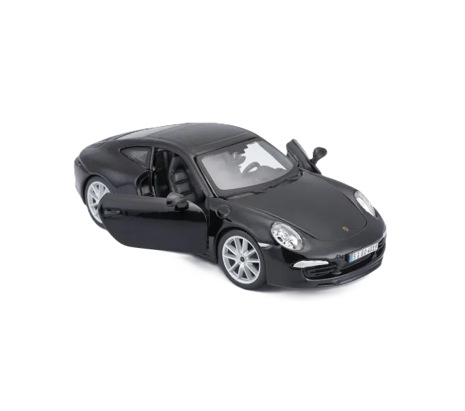 Bburago Porsche 911 Carrera S 1:24 bilmodel i sort med autentisk Porsche-design