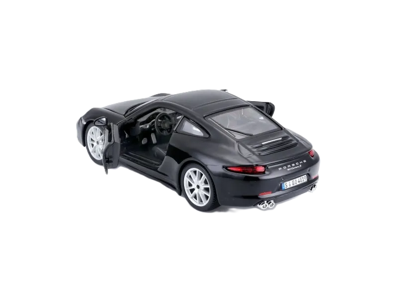 Bburago Porsche 911 Carrera S 1:24 bilmodel i sort med autentisk Porsche-design