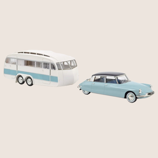 Citroen DS 19 1959 + Caravan 1:18 Norev