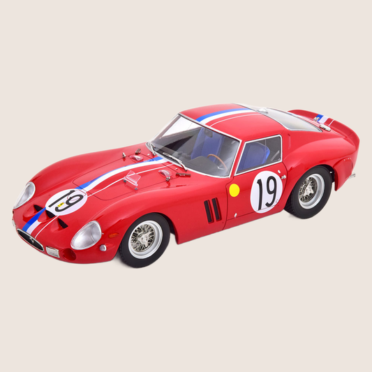 1:18 Ferrari 250 GTO No.19, 2nd 24h Le Mans 1962 – Præcisionsmodel af Ferrari 250 GTO, som blev nummer 2 i Le Mans 1962.