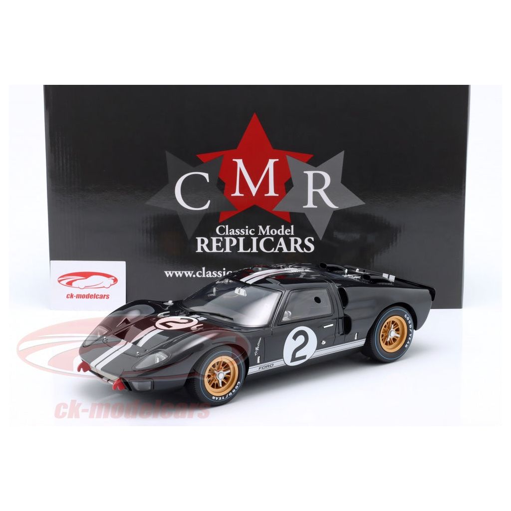 1:12 FORD GT40 MK II NO 1 24H LE MANS 1966 - Detaljeret 1:12 model af Ford GT40 MK II fra Le Mans 1966, perfekt til samlere af historiske racerbiler.