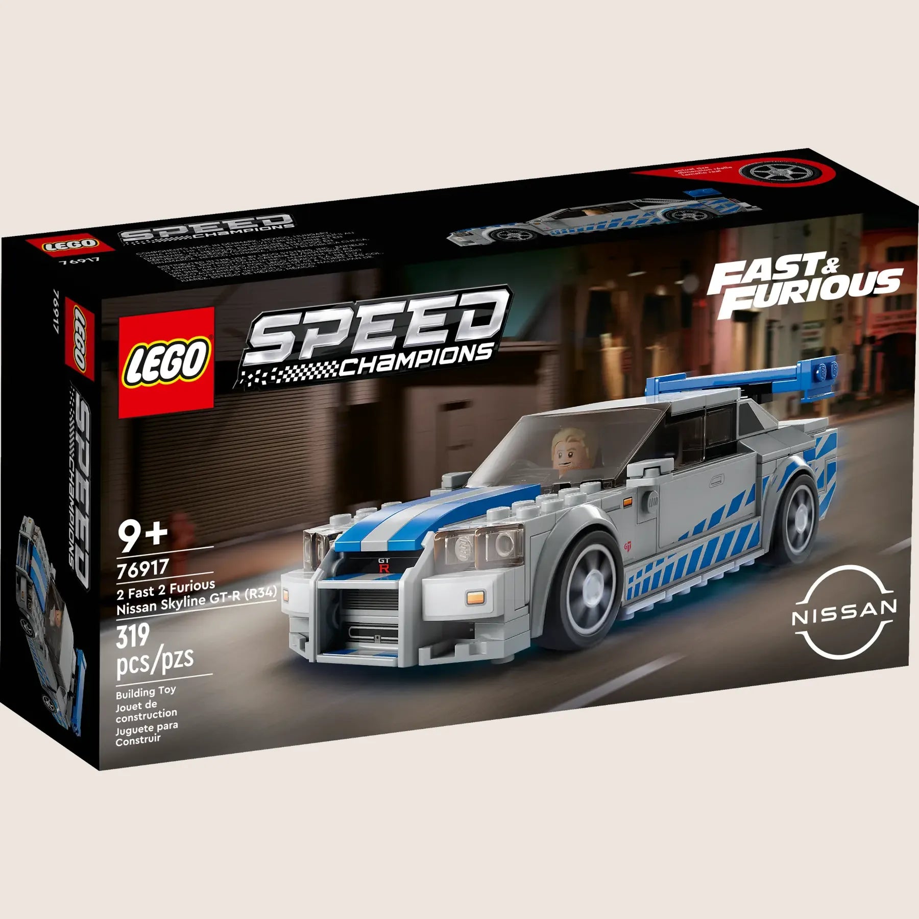 2 Fast 2 Furious Nissan Skyline GT-R (R34) – LEGO model af Brian O’Conners legendariske Skyline GT-R.