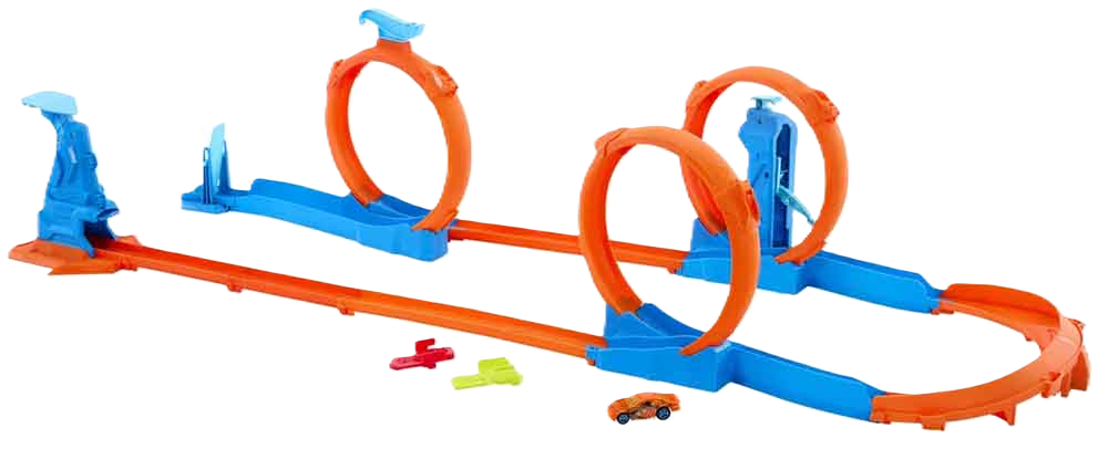 Hot Wheels Triple Loop Speed bane med tre loops til fartfyldte stunts