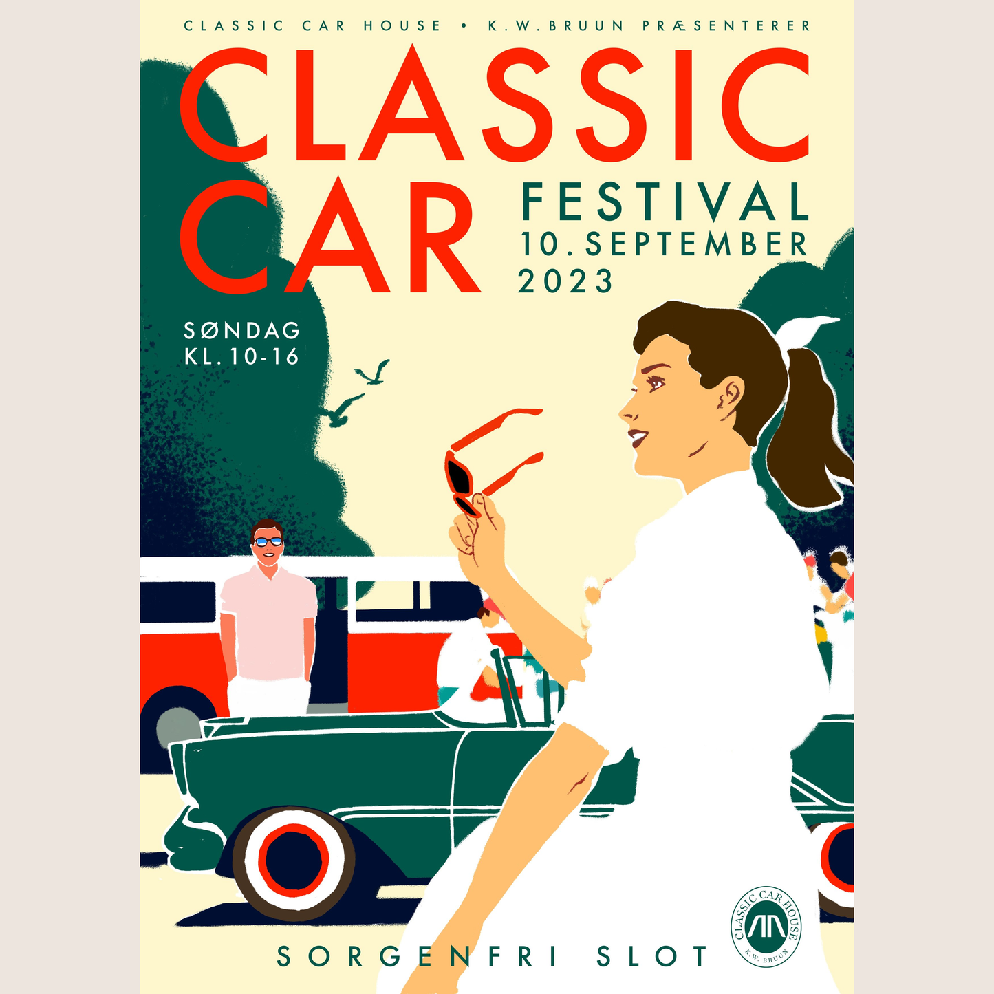 Classic Car Festival Sorgenfri 2023 – Plakat fra Classic Car Festival i Sorgenfri 2023.