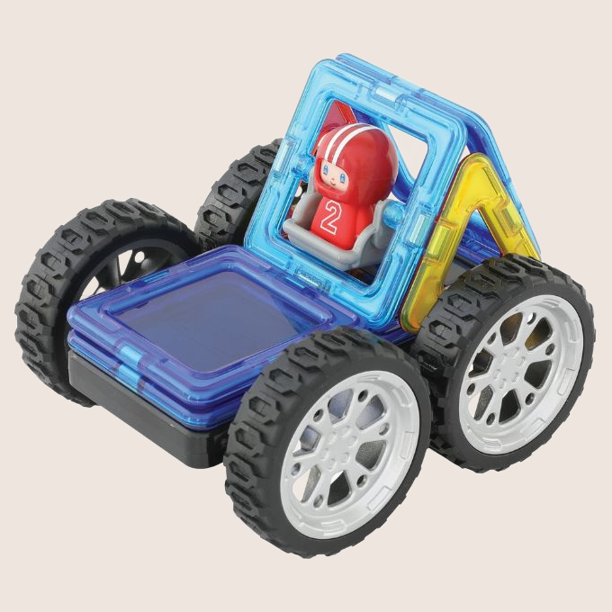 Magformers Kart Rally Set 9 pcs – Byggesæt fra Magformers med 9 dele til et racerløb.