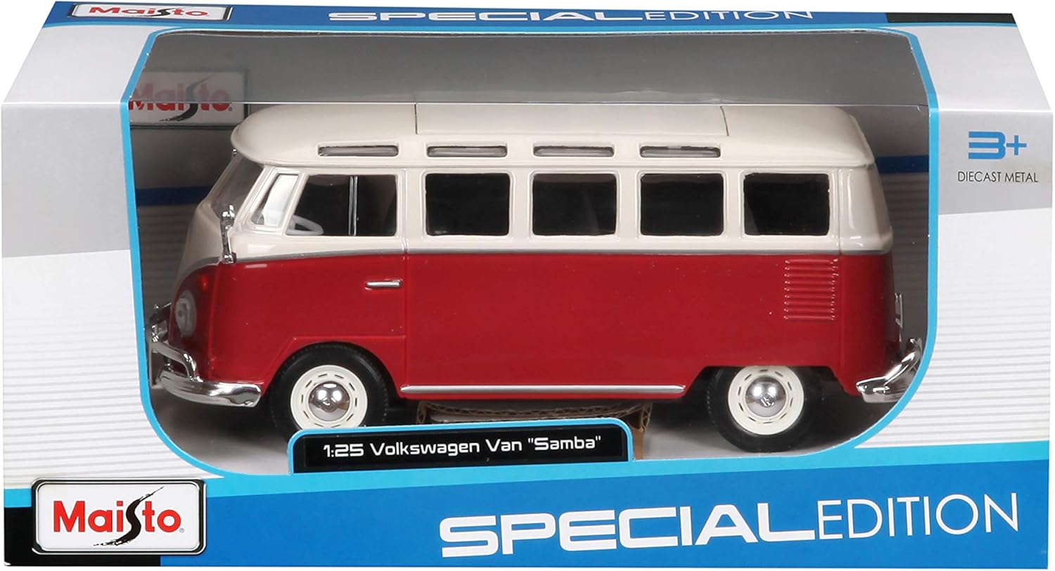 Maisto Volkswagen Van Samba 1:25 bilmodel med detaljeret design og autentisk retro-stil