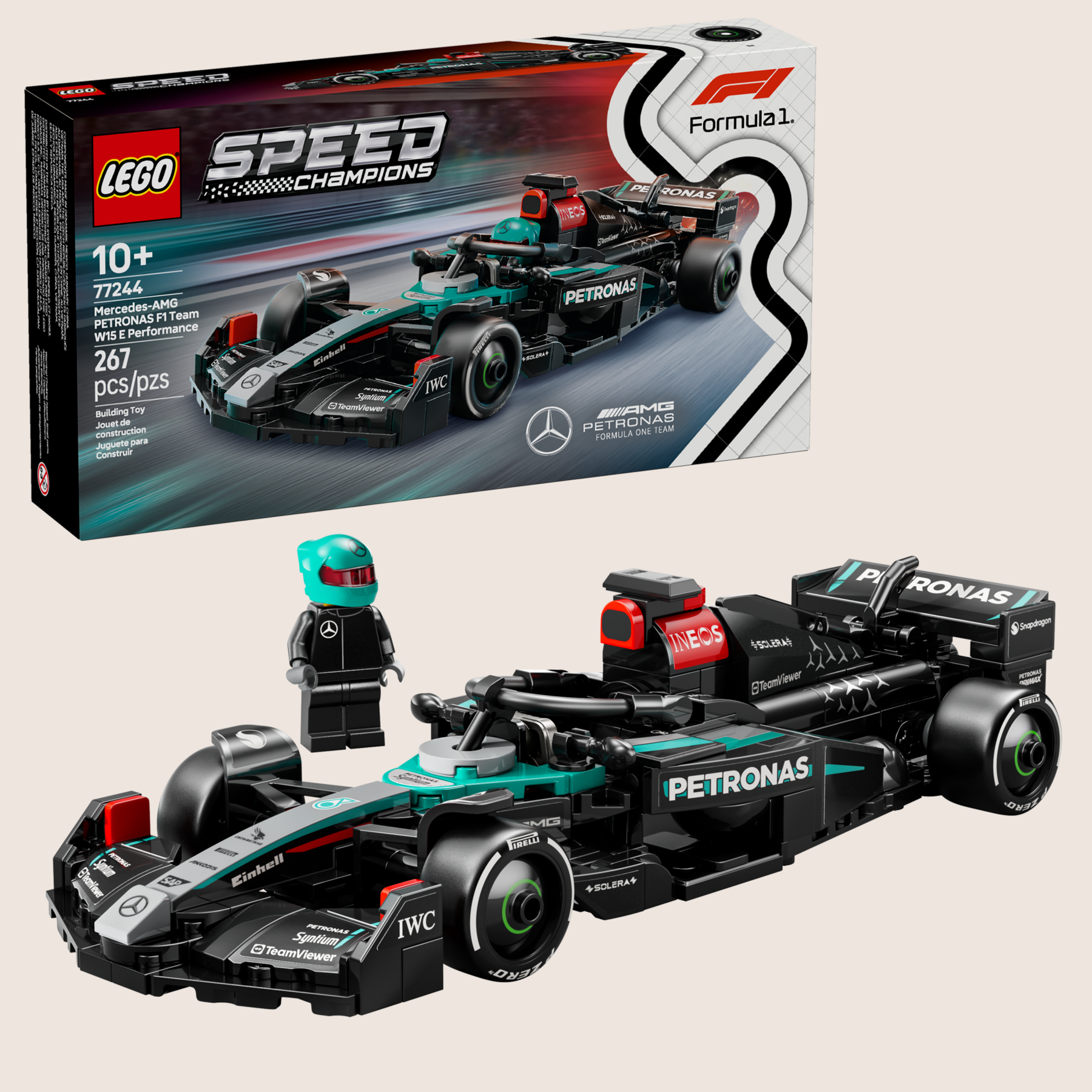 Speed Champions Mercedes AMG F1 Team – Byggesæt af Mercedes-AMG Petronas F1-bil. En must-have model for motorsportsentusiaster.
