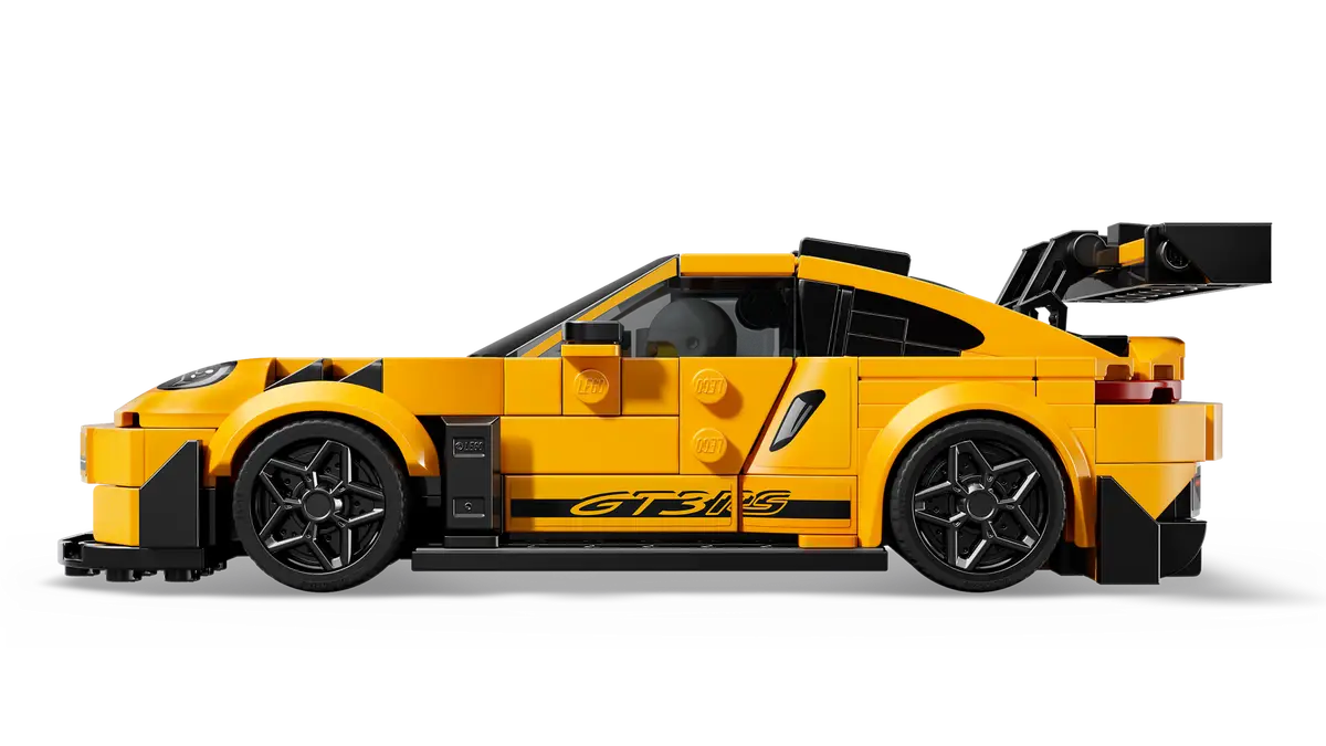 LEGO Porsche 911 GT3 RS model 77239 med realistiske detaljer og klassisk sportsvognsdesign