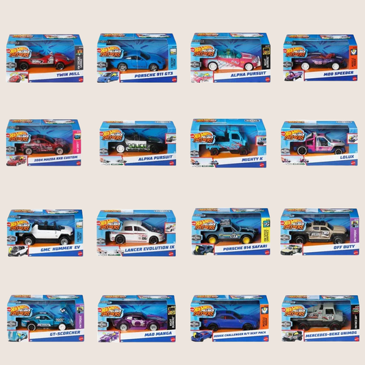 Hot Wheels Pull Back Speeders – Hot Wheels pull-back biler, hurtige og sjove til kapløb.
