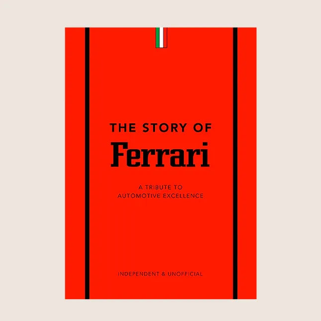 The Story of Ferrari bog med historik og fotografier af ikoniske Ferrari-modeller