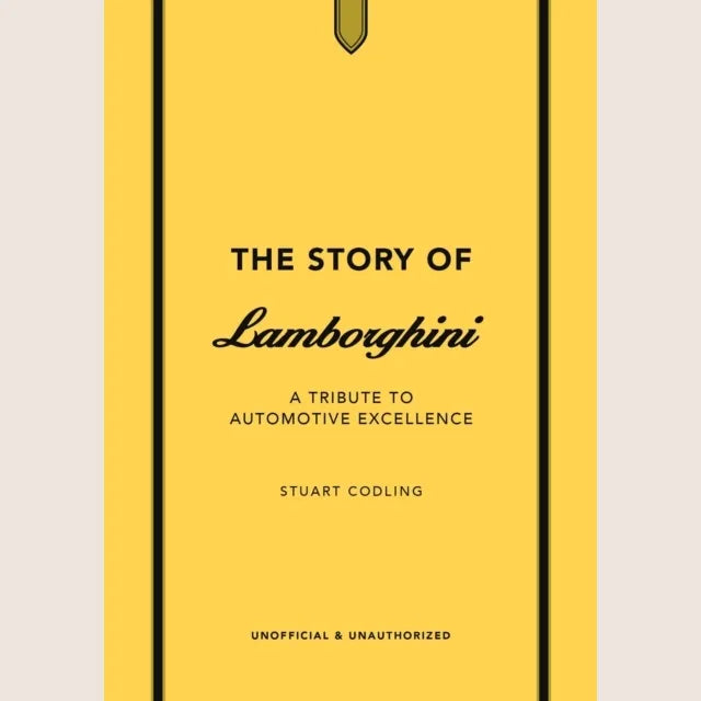 The Story of Lamborghini hardcover bog med historik og fotografier af ikoniske Lamborghini-modeller