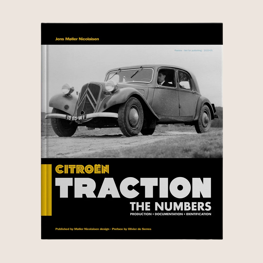 Citroën Traction - The Numbers – En detaljeret bog om Citroën Traction, med tekniske specifikationer og historiske fakta.