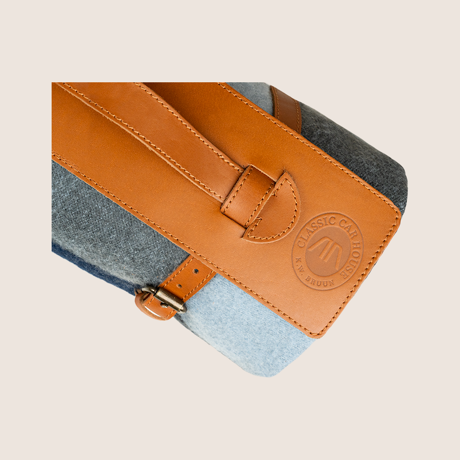 Bil plaid Blå - Silkeborg uldspinderi