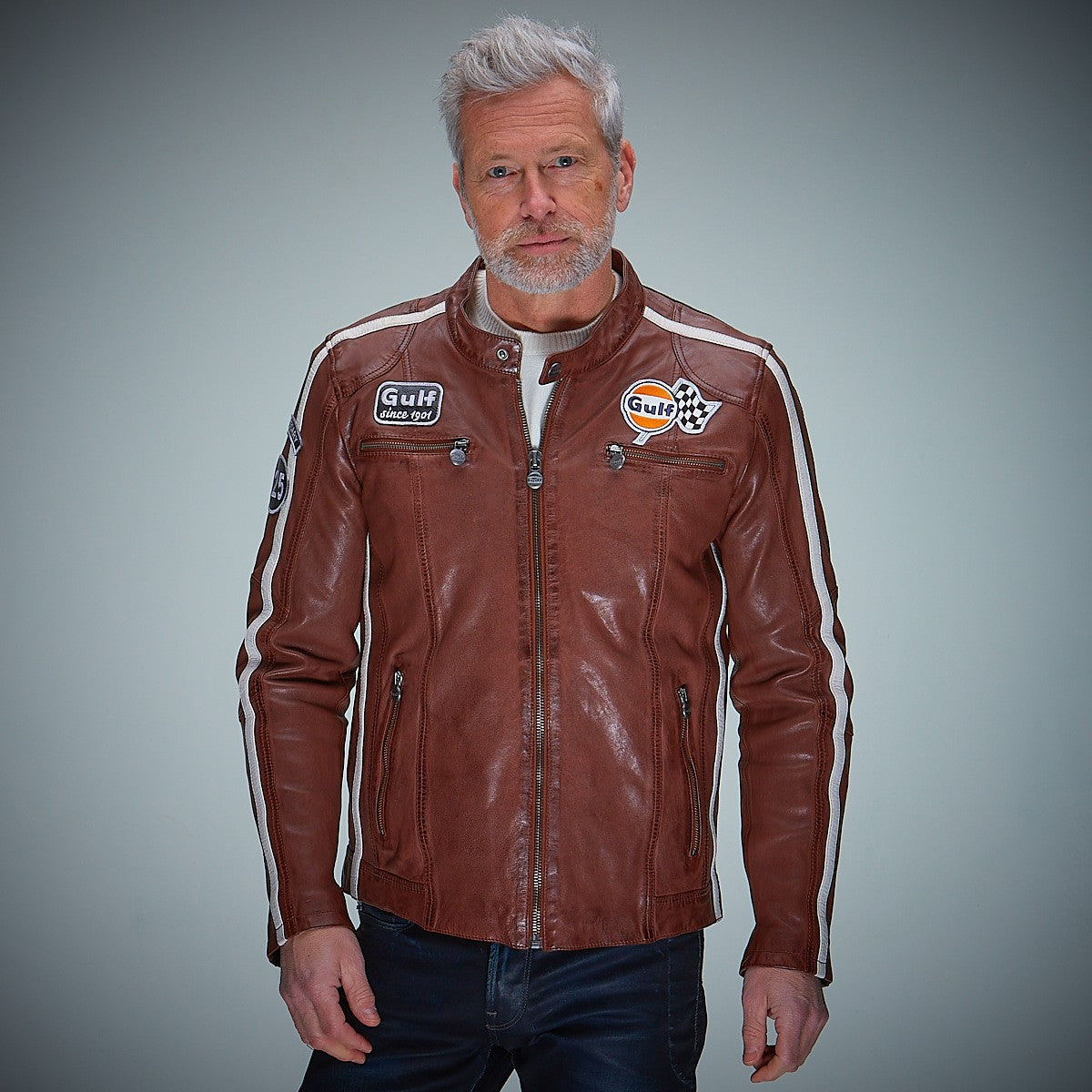 125 Gulf Vintage Race Jacket Cognac