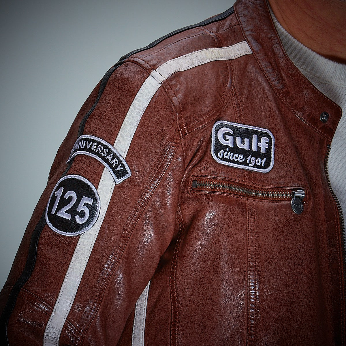 125 Gulf Vintage Race Jacket Cognac
