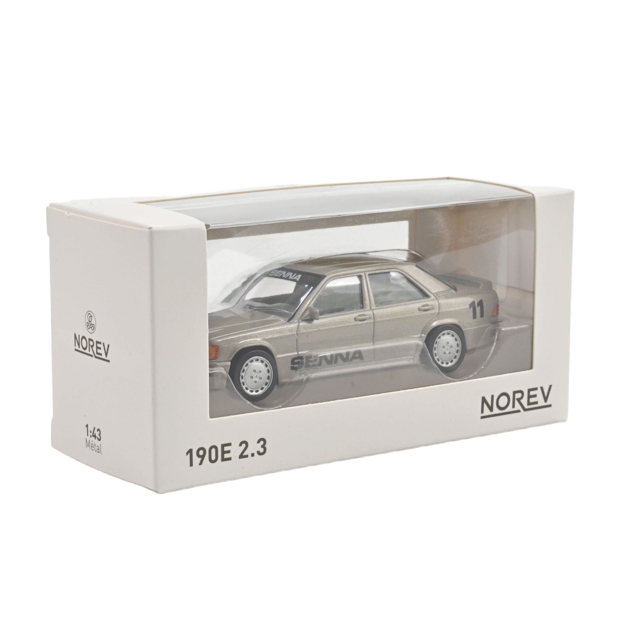 Mercedes 190E 2.3 1:43 Norev – Model af den ikoniske Mercedes 190E 2.3 i 1:43.