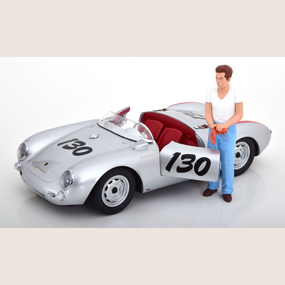 1:12 Porsche 550A Spyder #130, Little Bastard 1956 - 1:12 model af Porsche 550A Spyder, berømt som "Little Bastard", en legende inden for bilhistorie.