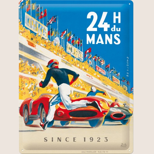 24h Du Mans 30x40 – Plakat i størrelse 30x40 cm med ikonisk 24-timers Le Mans racerløbsmotiv. Perfekt til motorsportsentusiaster og dekorative formål.