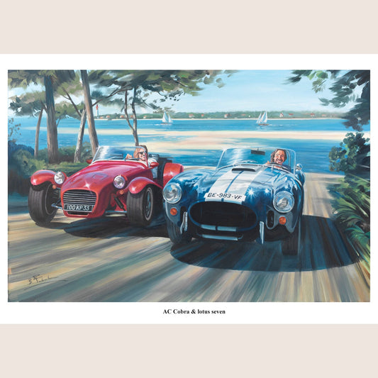 AC Cobra vs Lotus Seven Plakat