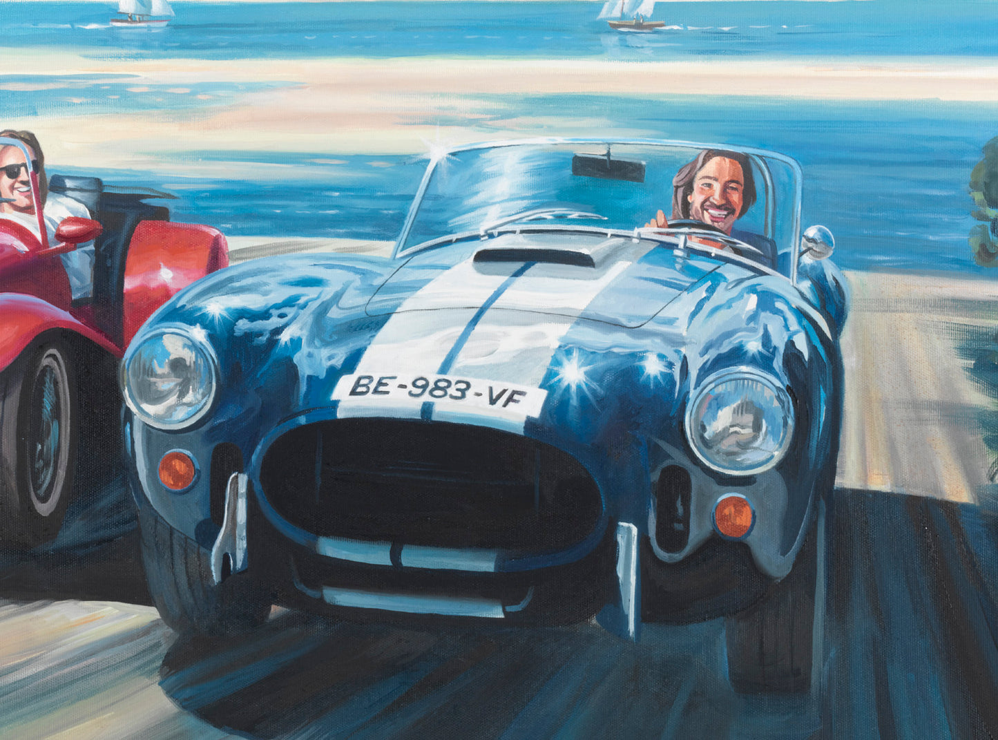 AC Cobra vs Lotus Seven Plakat