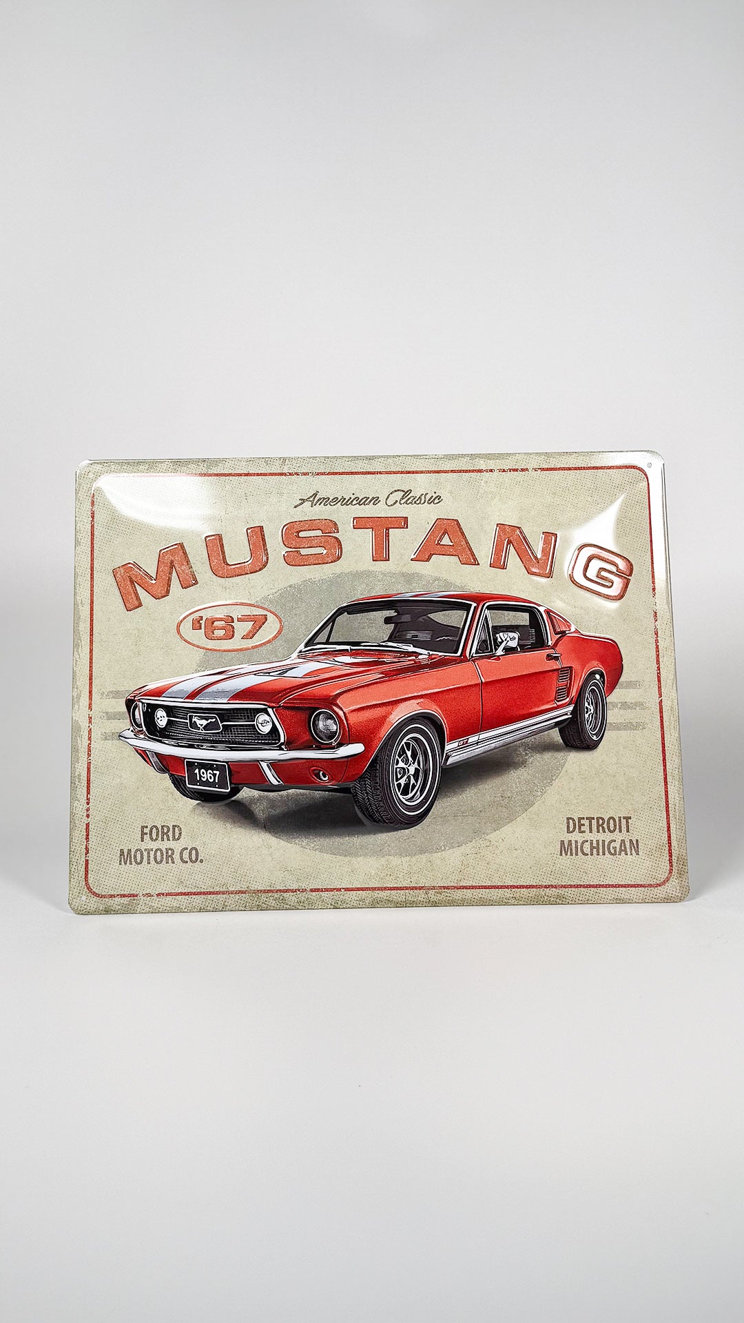1967 Ford Mustang GT Red Sign 30x40