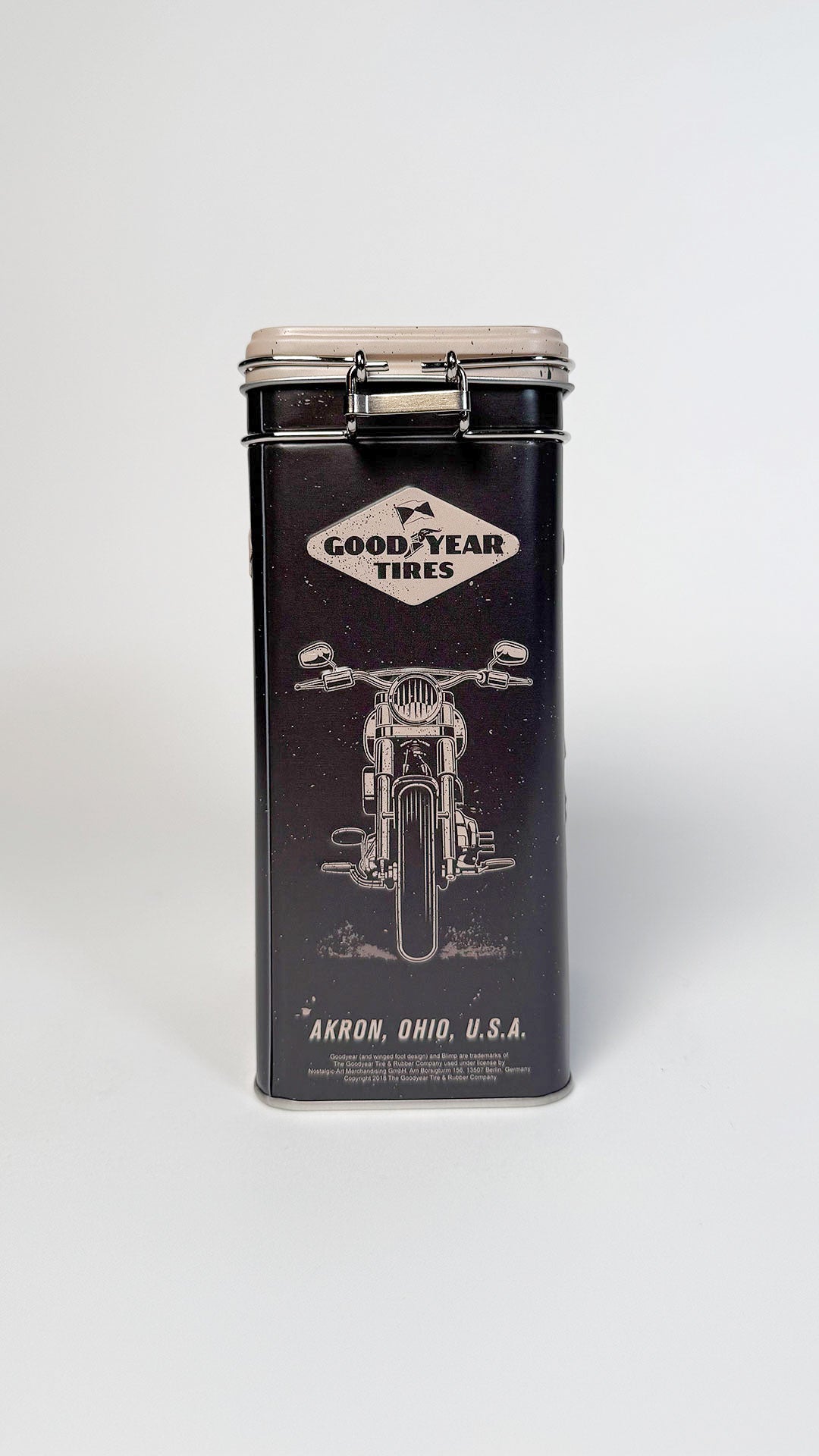 Goodyear Motorcycle Clip Top Can