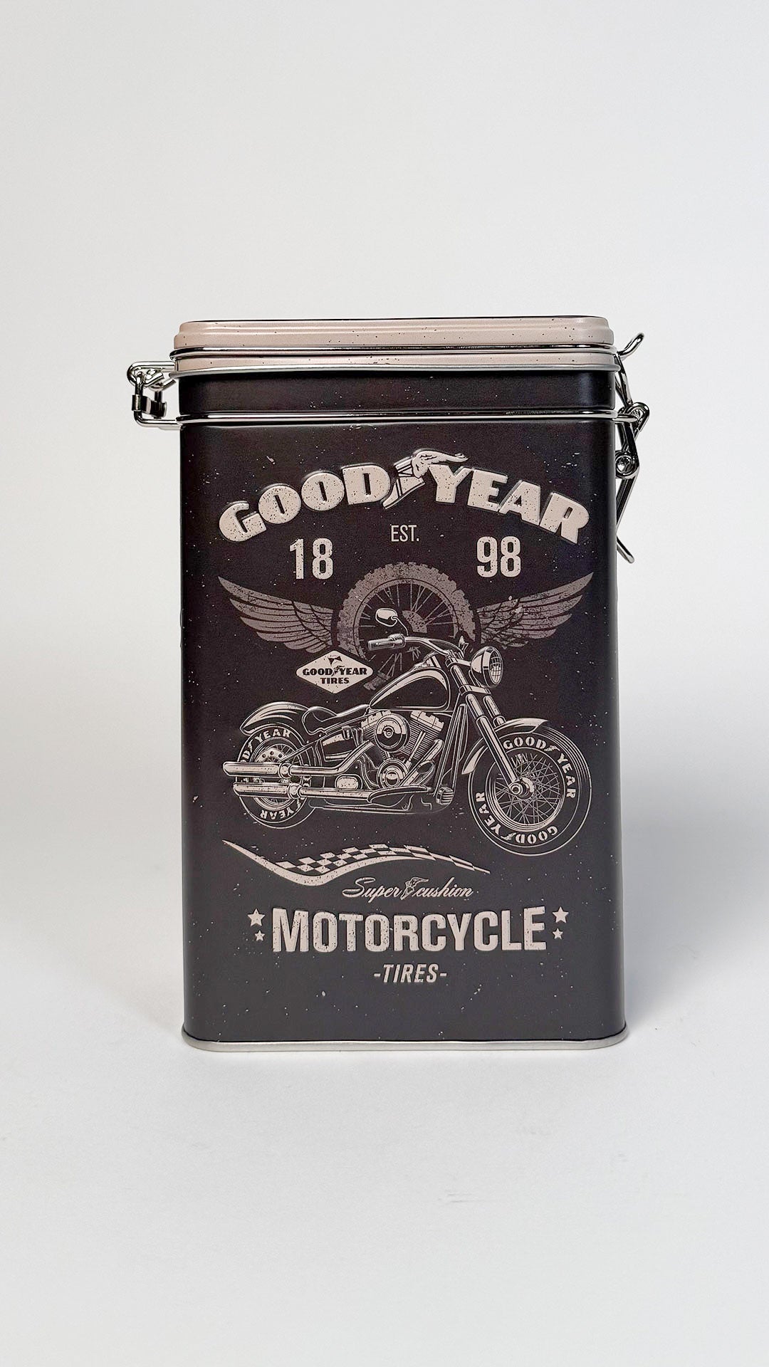 Goodyear Motorcycle Clip Top Can
