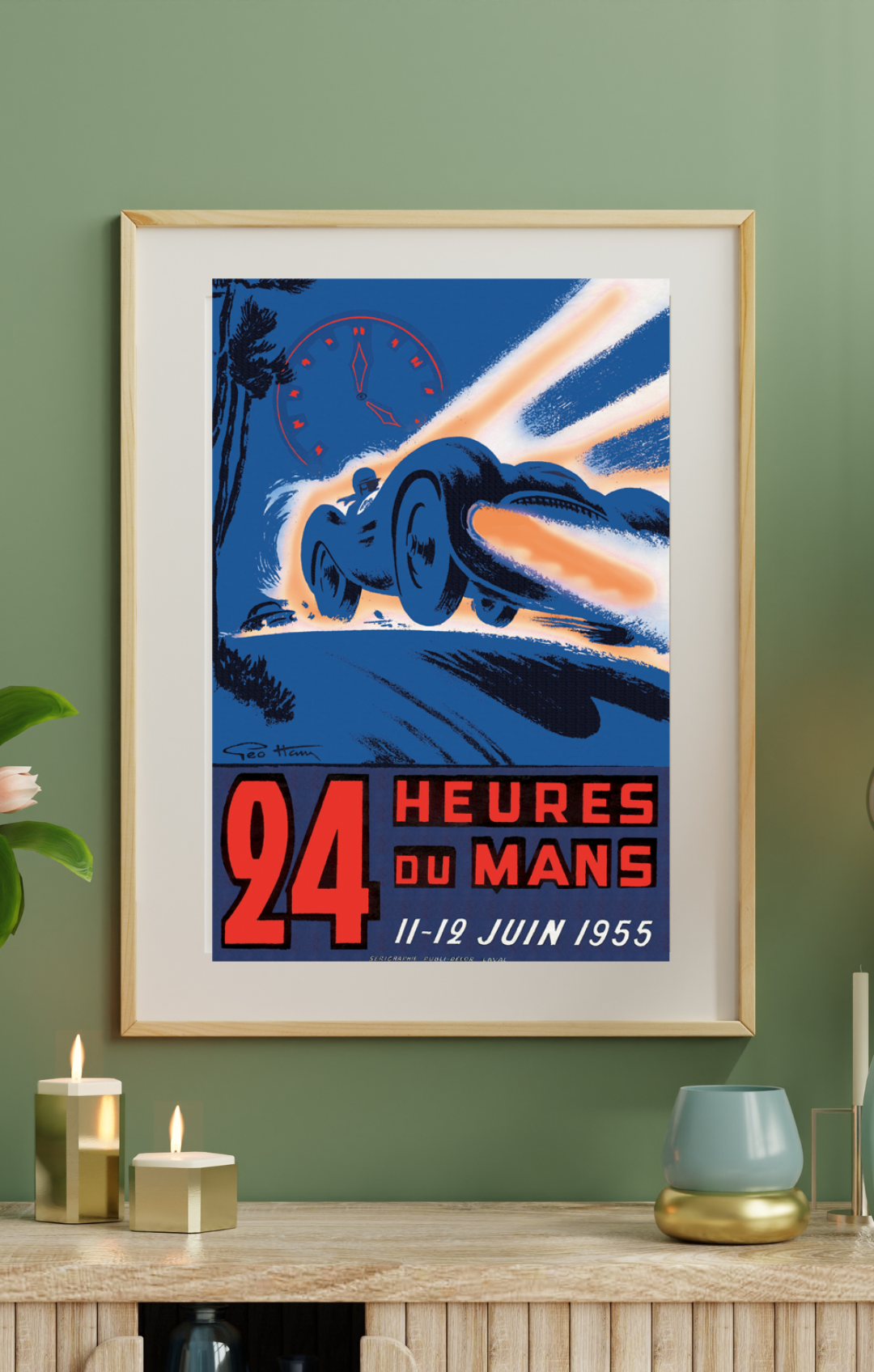 24 Heures Du Mans 1955 Plakat