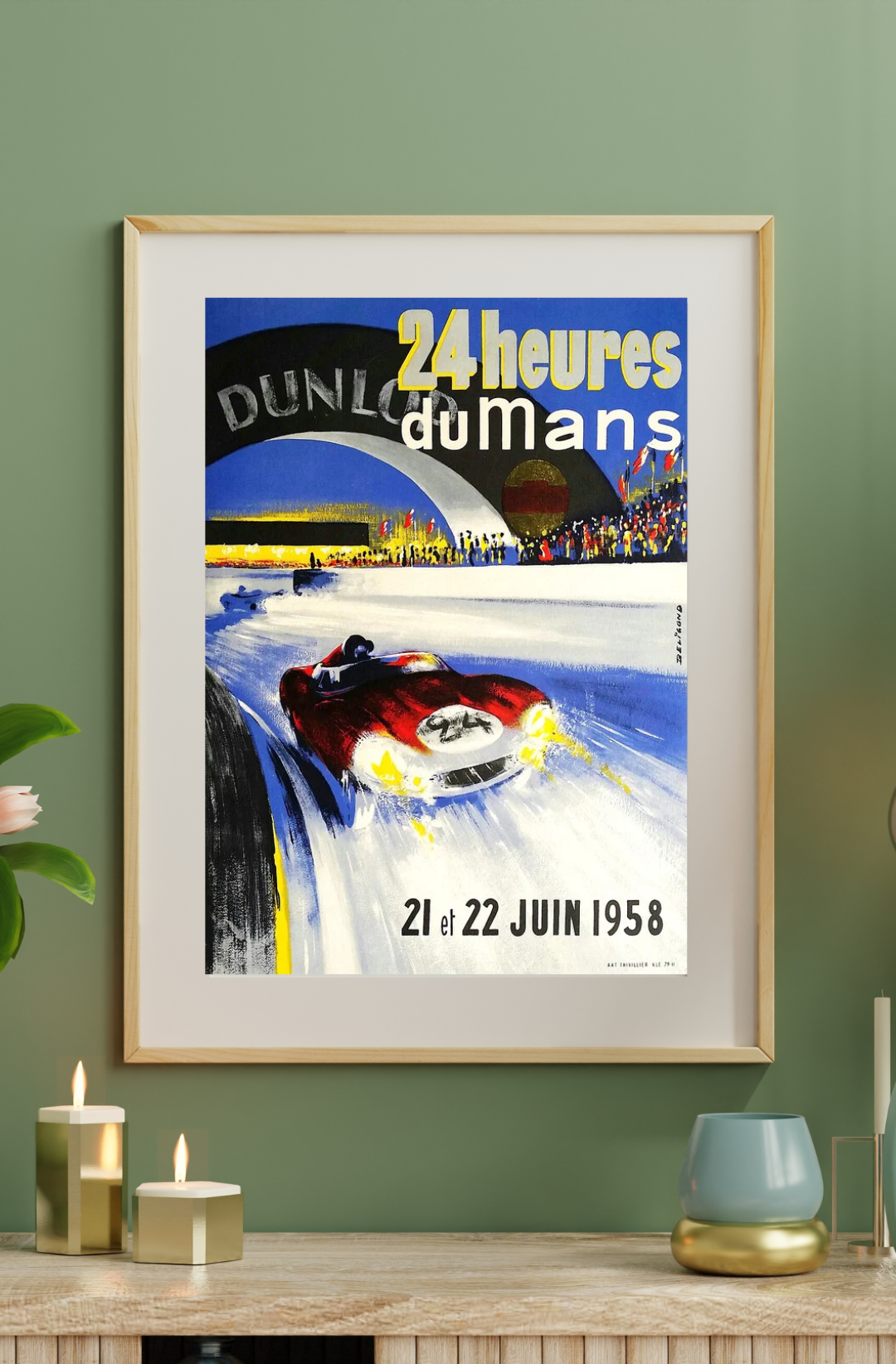 24 Heures Du Mans 1958 Plakat