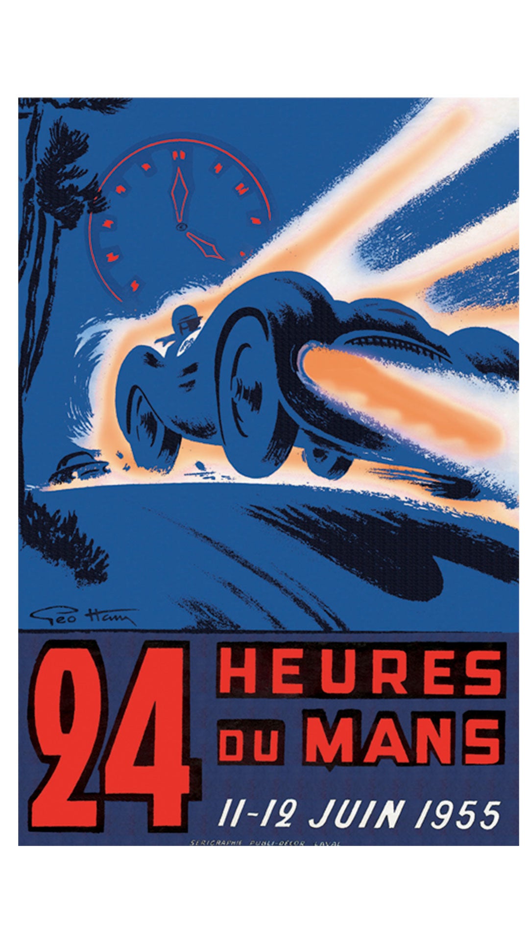 24 Heures Du Mans 1955 Plakat