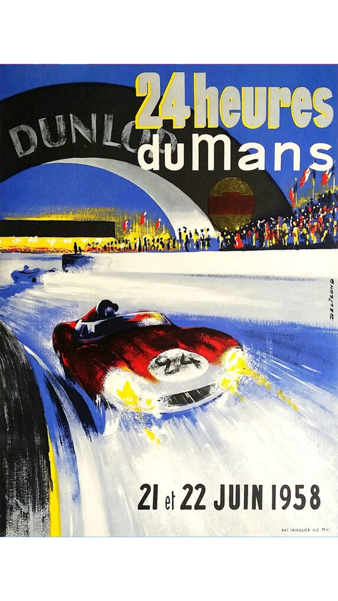 24 Heures Du Mans 1958 Plakat