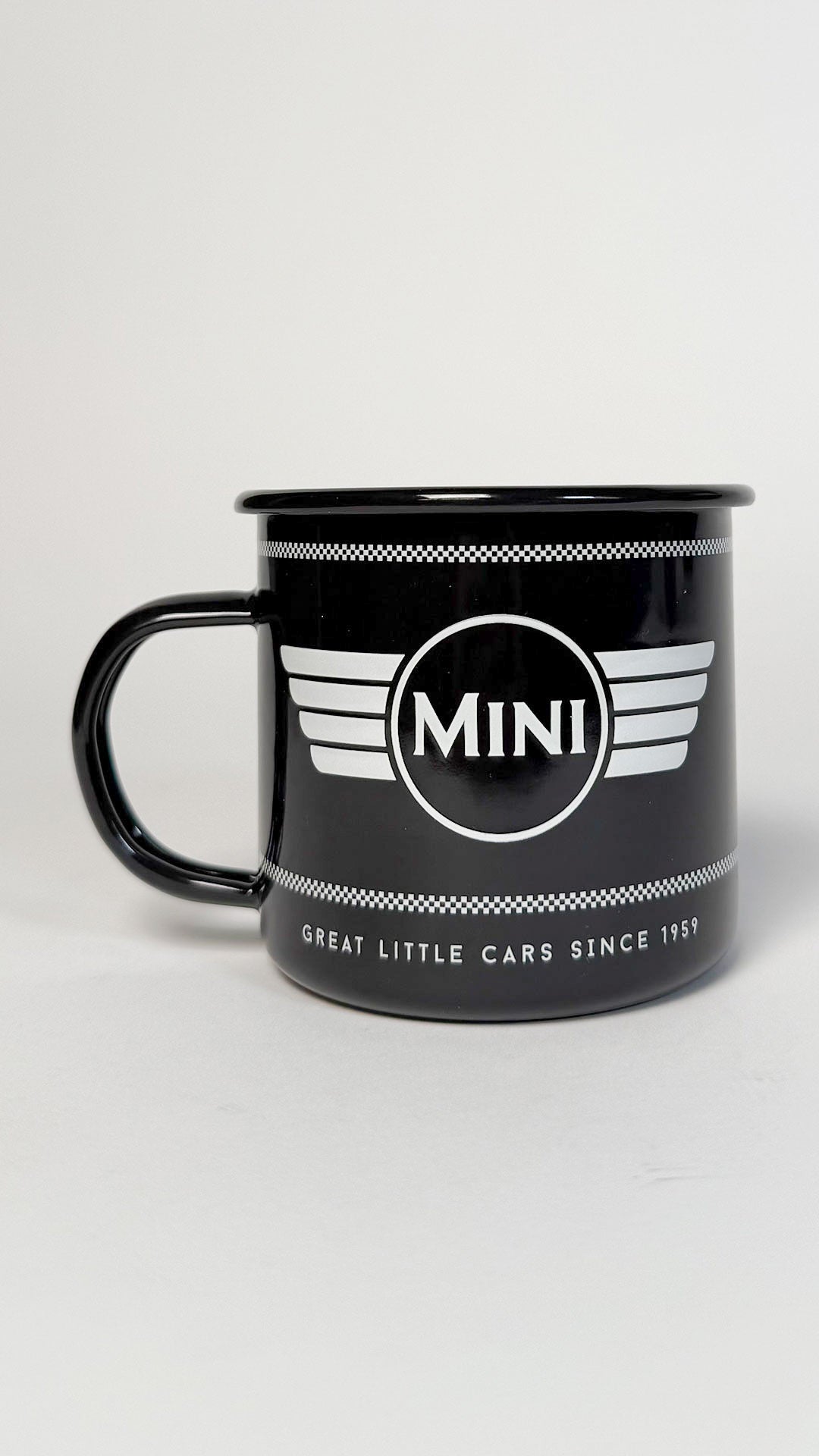 Mini Logo Sort Emalje Krus