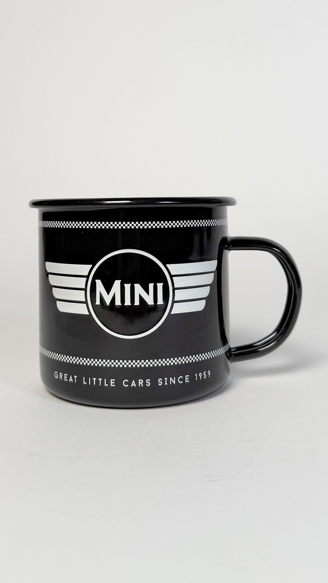 Mini Logo Sort Emalje Krus