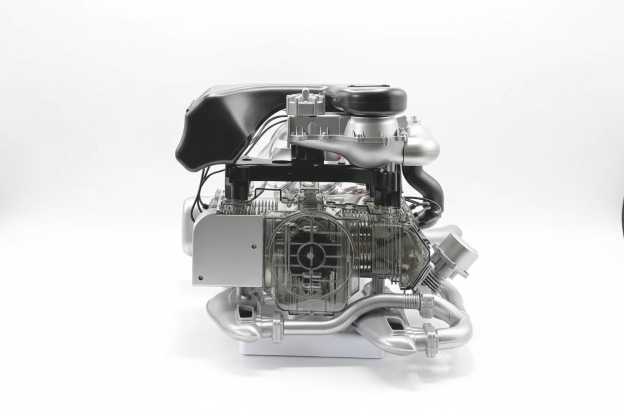 Porsche 911 Turbo Engine Kit skala 1:3 – funktionel saml-selv motor med ca. 200 dele