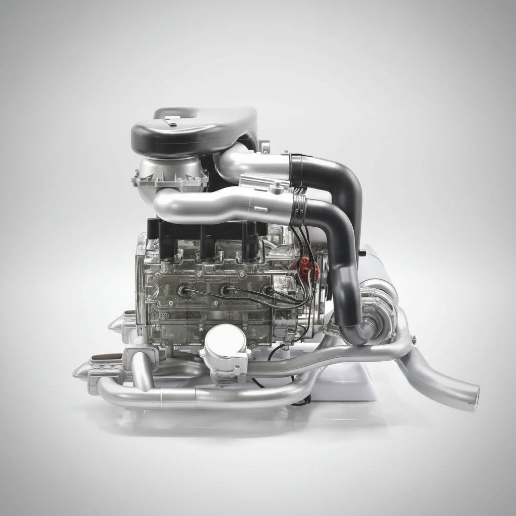 Porsche 911 Turbo Engine Kit skala 1:3 – funktionel saml-selv motor med ca. 200 dele