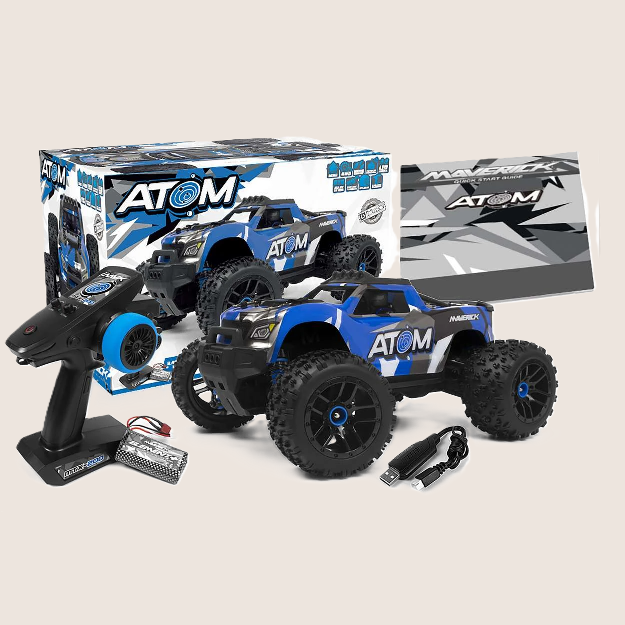 Maverick RC Atom AT1 1/18 4WD Electric Truck - Blue