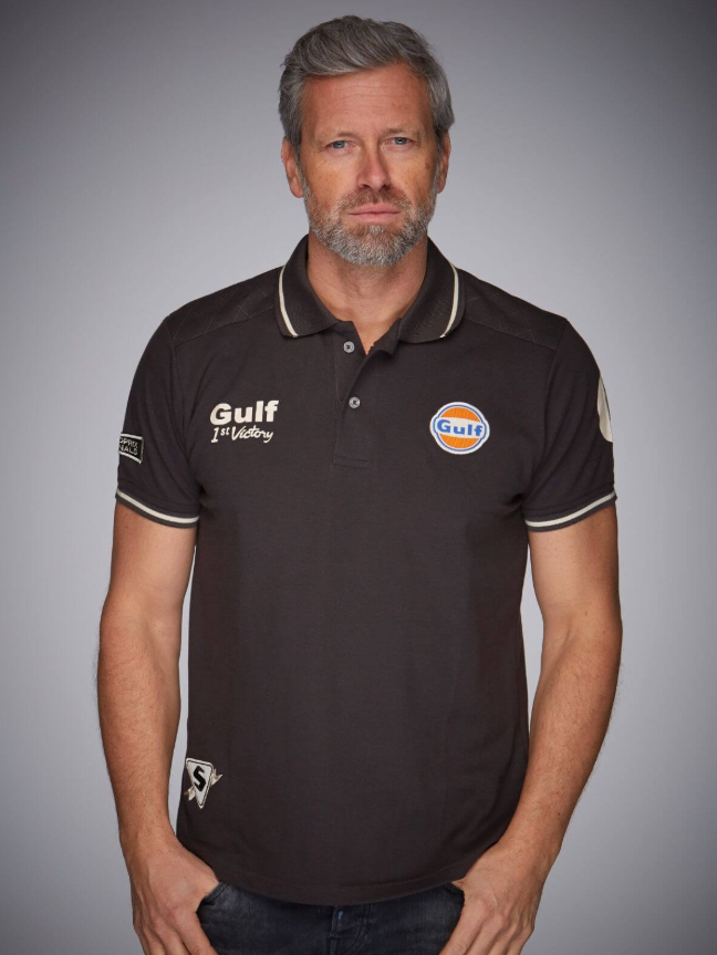 GULF Vintage Polo Anthrazit