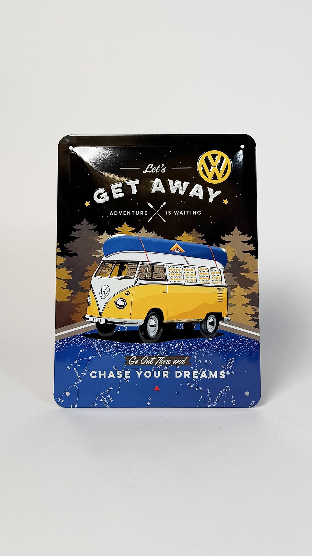 Volkswagen Bulli "Let's Get Away" Night Sign 15x20