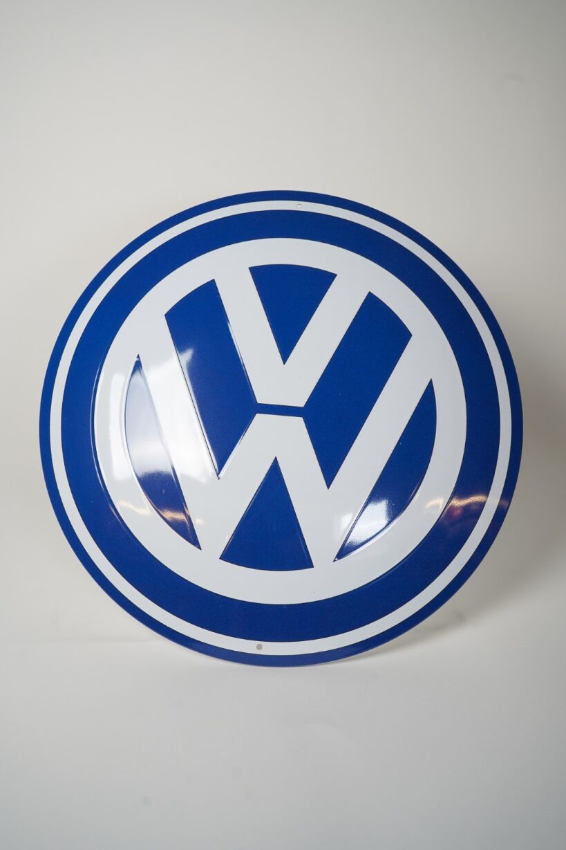 Rundt skilt med Volkswagen-logo, Ø35 cm