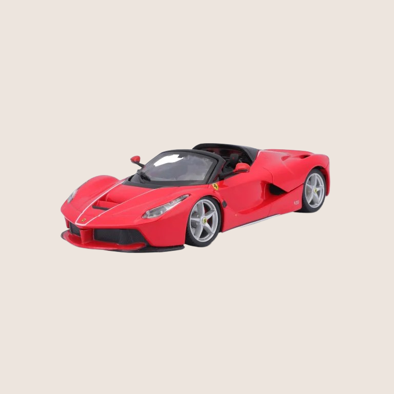 Bburago Ferrari LaFerrari Aperta 1:24 bilmodel i rød med detaljeret design og autentisk Ferrari-stil